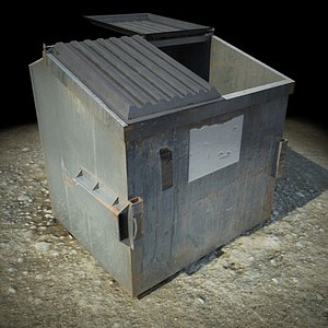 3d model garbage dumpster studios