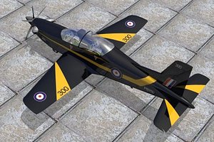 pilatus trainer jet 3d model