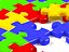 Collezione di 7 puzzle con forme diverse.