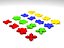 Collezione di 7 puzzle con forme diverse.