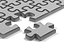 Collezione di 7 puzzle con forme diverse.
