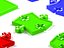 Collezione di 7 puzzle con forme diverse.