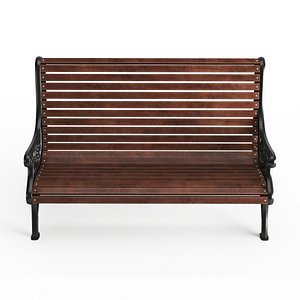 Classic Iron Bench 3D model