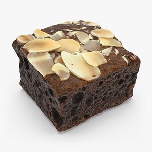 Brownie Almond 03 3D model