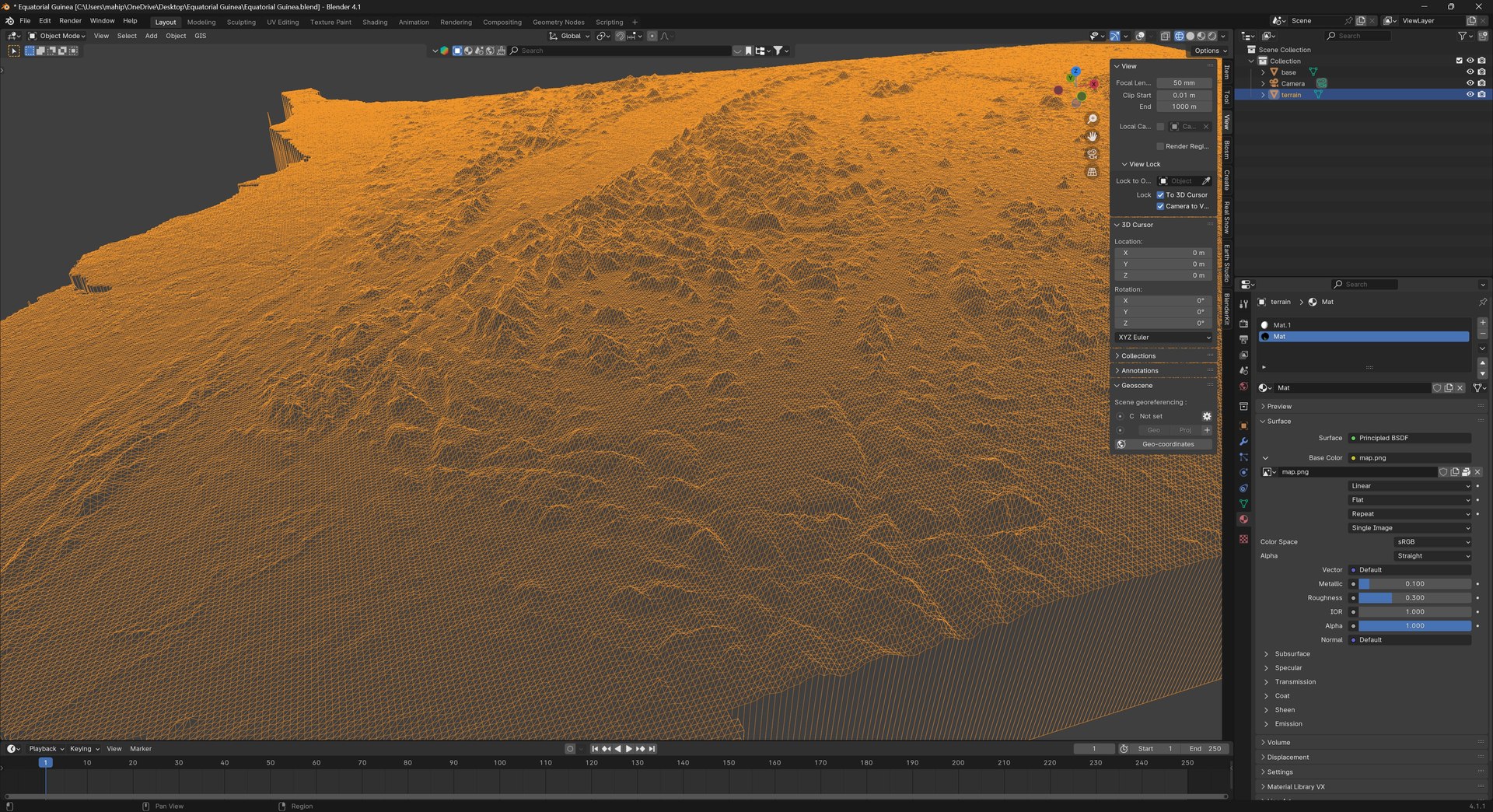 Equatorial Guinea Terrain Map Model - Turbosquid 2336032