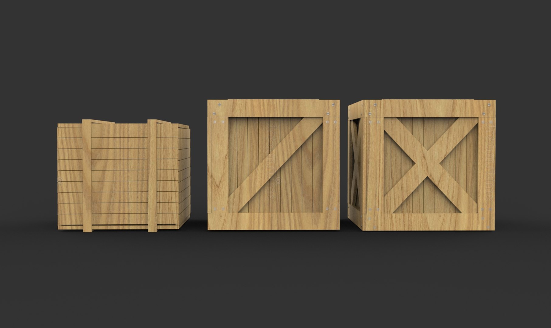 Wooden Box Low-poly 3D Model 3D - TurboSquid 2363068