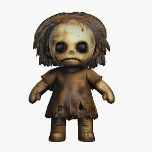3D Model Bloody Old Doll Horror