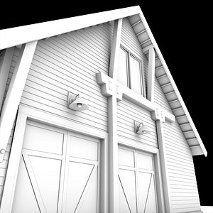 3d model duel car garage barn