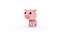 3D Cartoon Pig v001 character