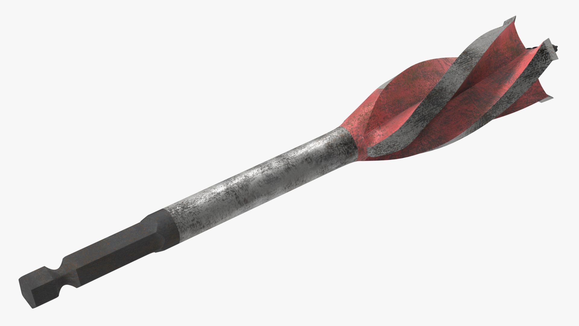 3D Tri Flute Wood Drill Bit Old - TurboSquid 2110982