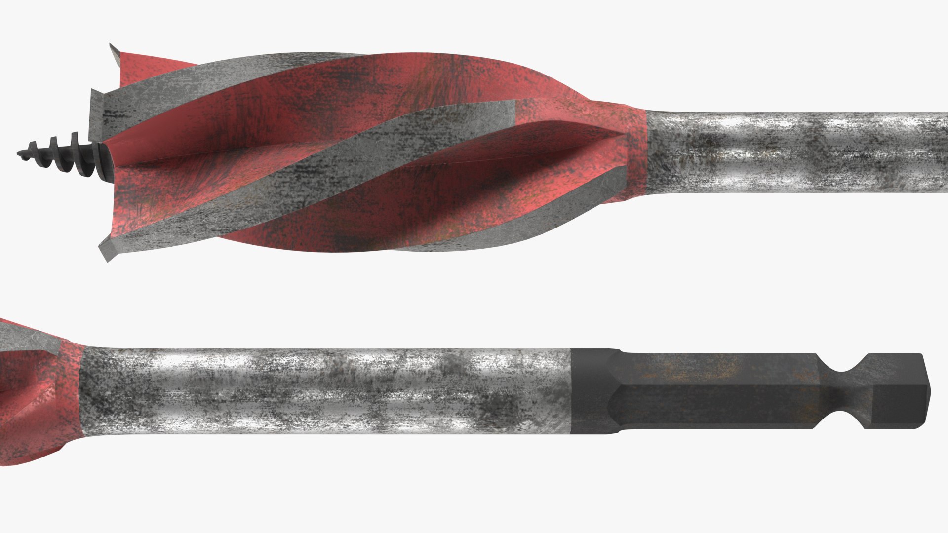 3D Tri Flute Wood Drill Bit Old - TurboSquid 2110982