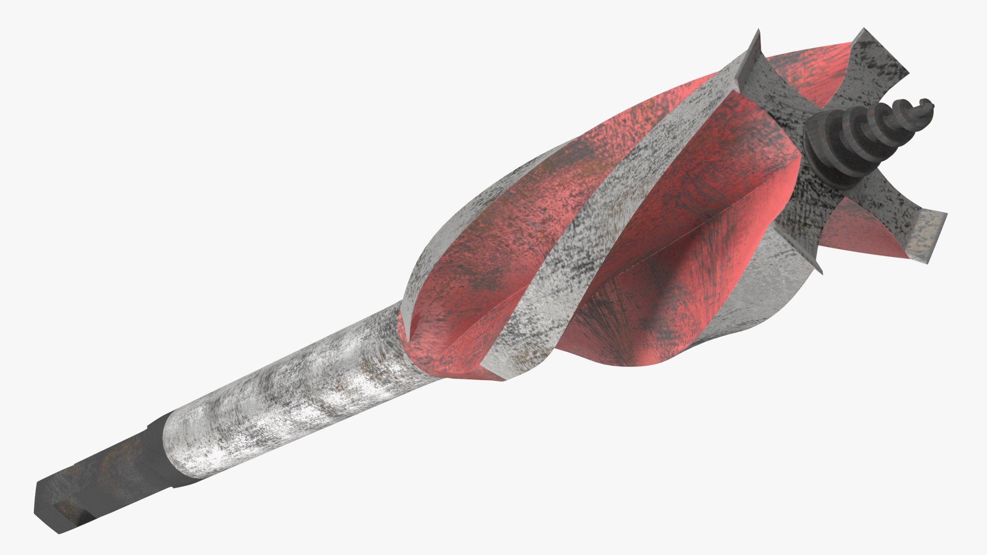 3D Tri Flute Wood Drill Bit Old - TurboSquid 2110982