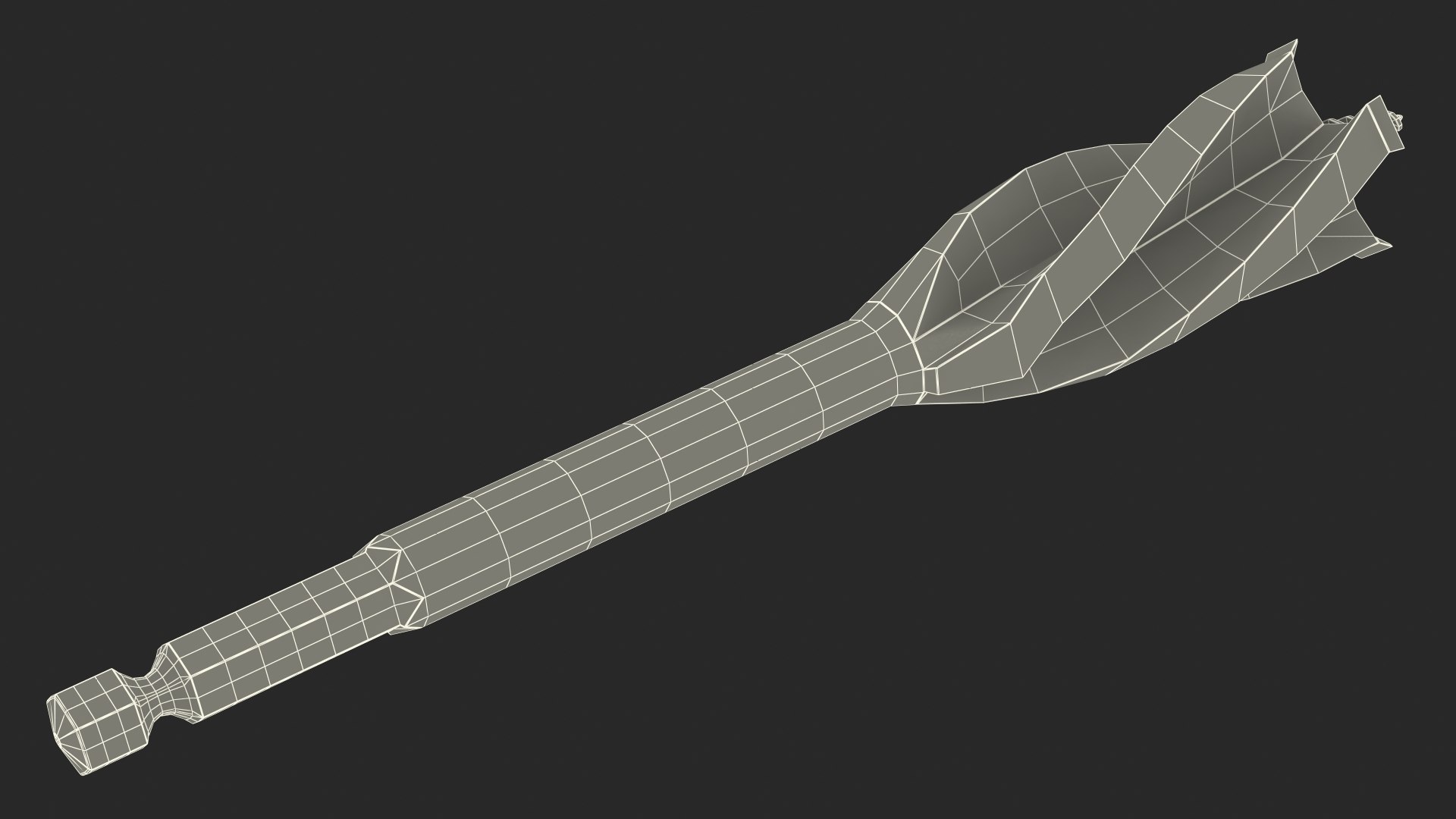 3D Tri Flute Wood Drill Bit Old - TurboSquid 2110982