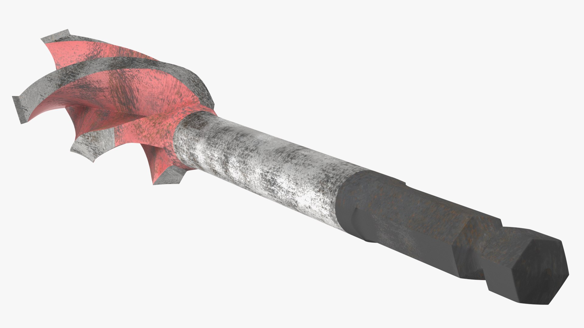 3D Tri Flute Wood Drill Bit Old - TurboSquid 2110982