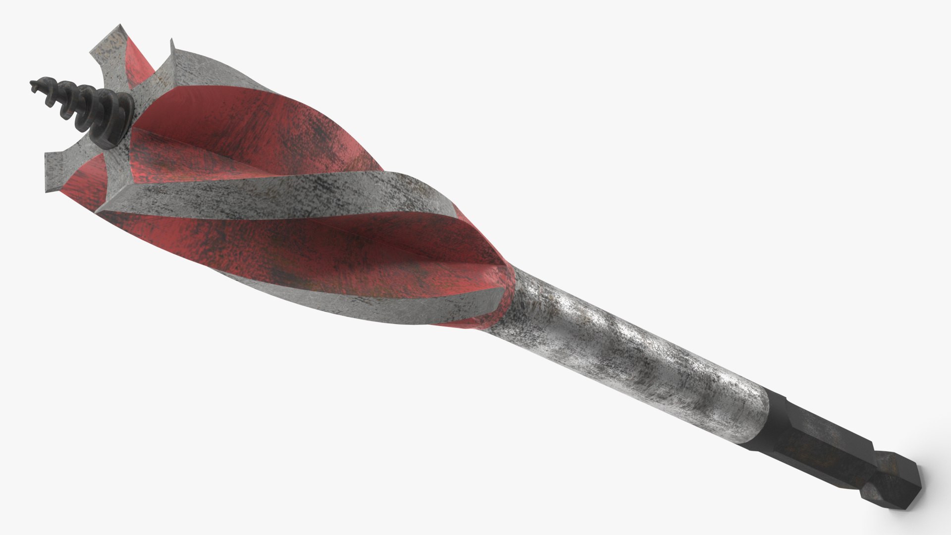 3D Tri Flute Wood Drill Bit Old - TurboSquid 2110982