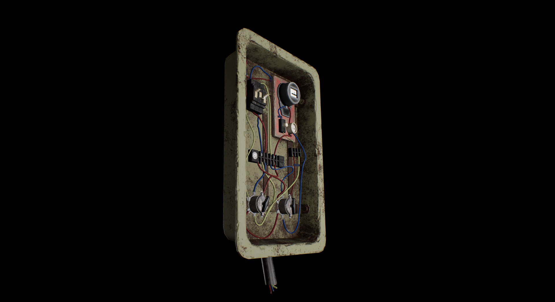 3D Old soviet electrical panel shield - TurboSquid 1790935