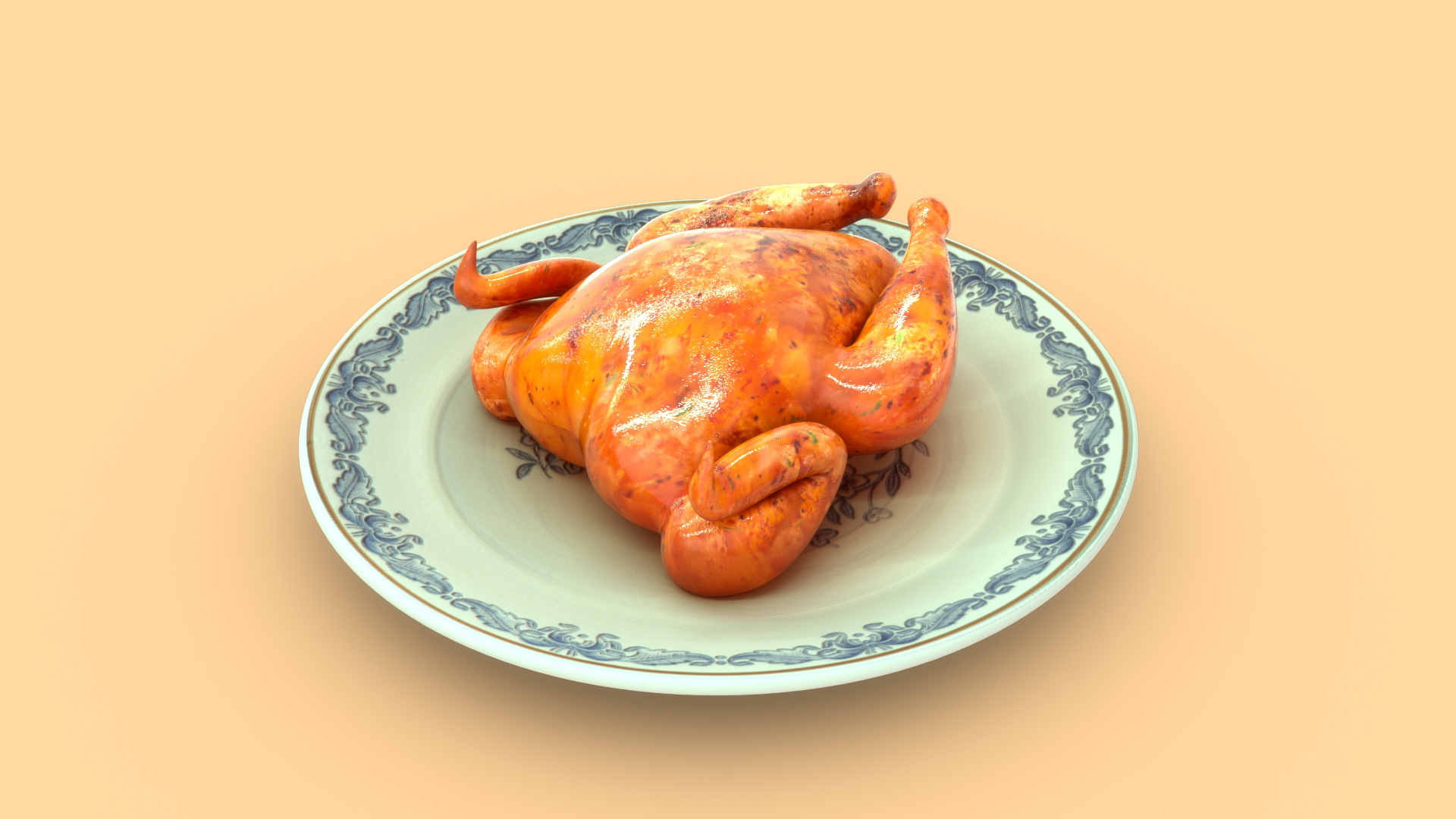 3D Model Grilled Chicken - TurboSquid 2184649