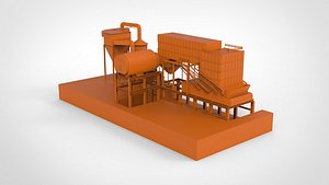Steam boiler 25t 3D model