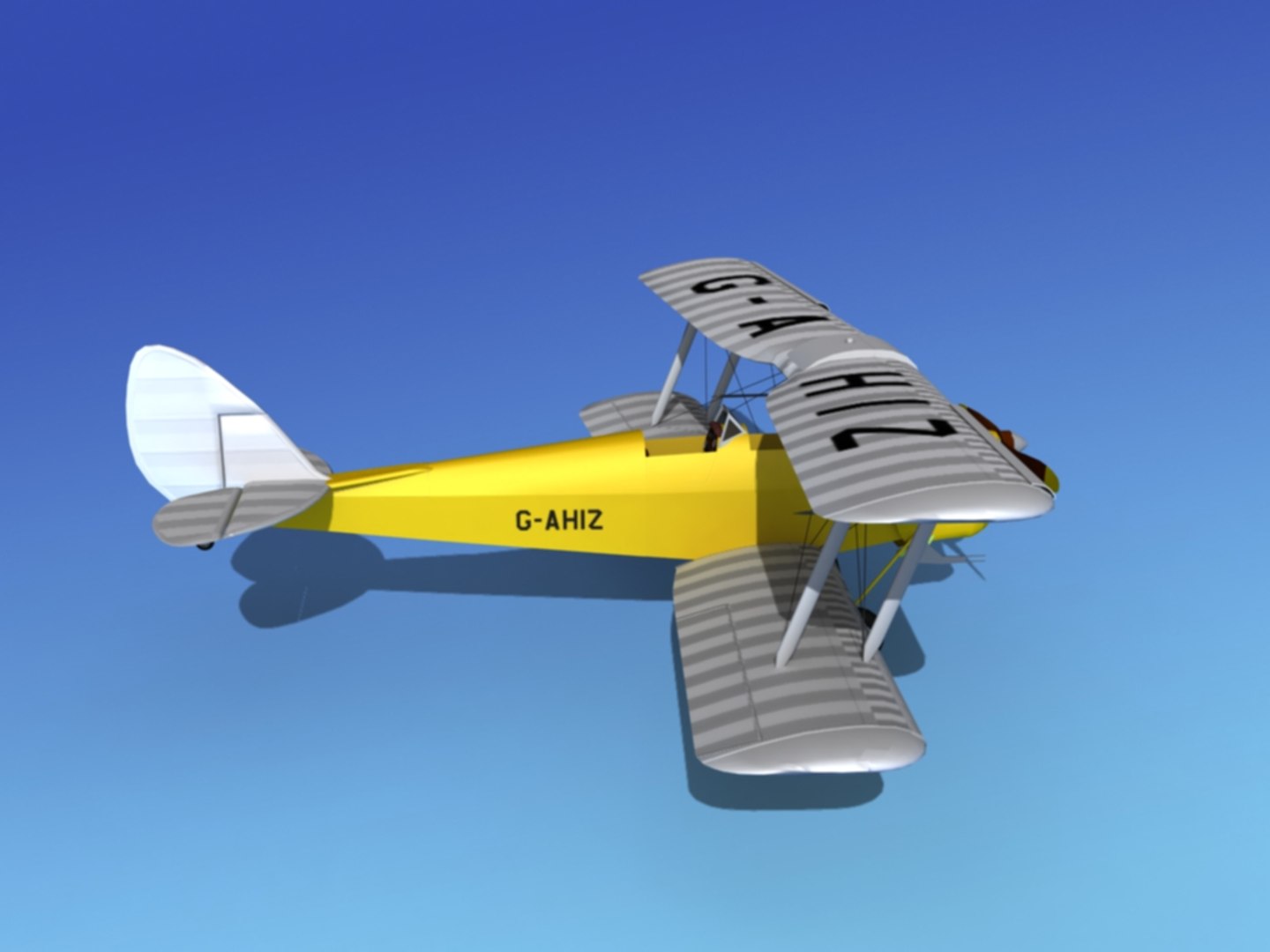 3d Tiger Moth Dehavilland Model