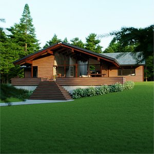 Wooden House in the Forest model