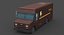 3D ups delivery truck