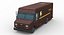3D ups delivery truck