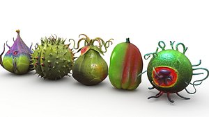 Alien fruits 3D
