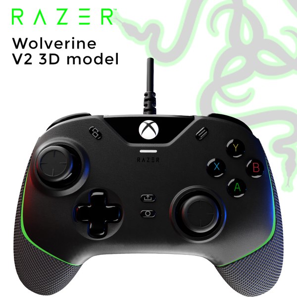 3D Razer Wolverine V2 3D model