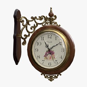 3D decorative double sided wall clock model
