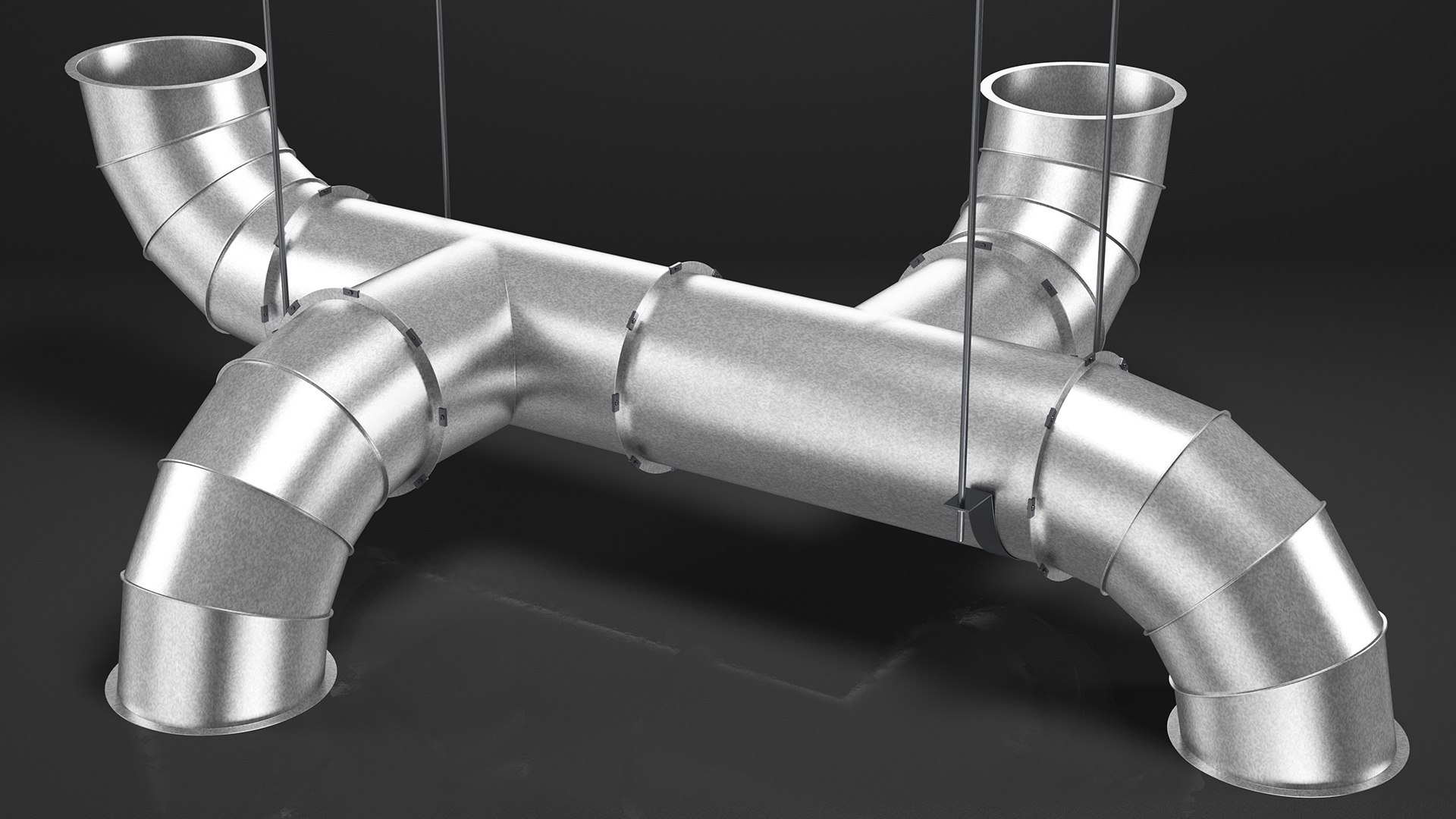 Air Ventilation Pipe Systems 3D Model - TurboSquid 1646485