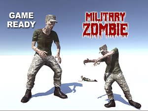 3d model of zombie military