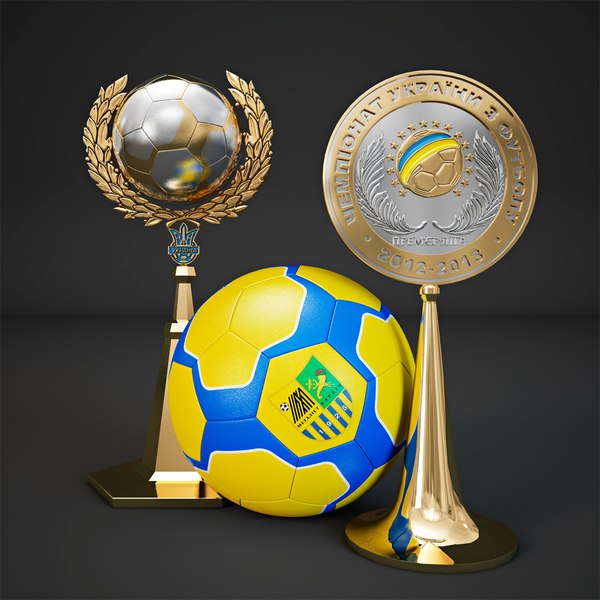 3d football trophy cup