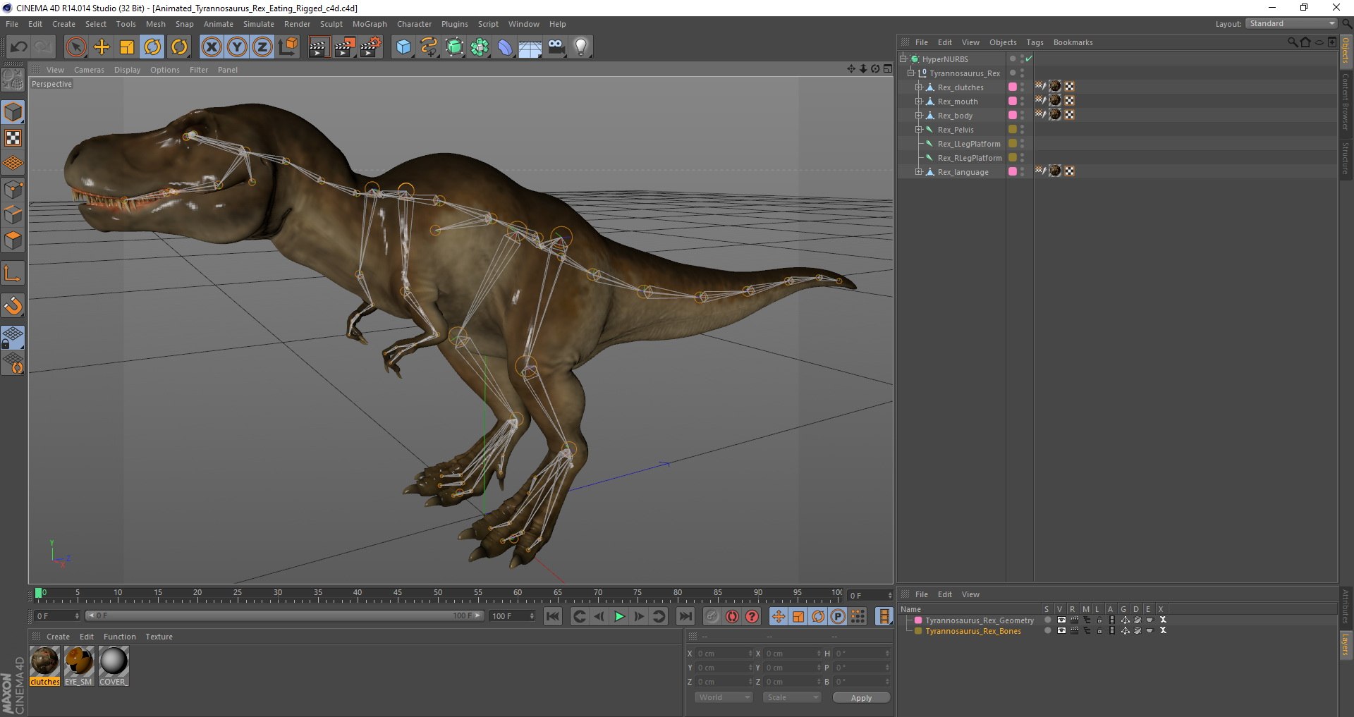 3D Tyrannosaurus Rex Eating Animal - TurboSquid 1566251