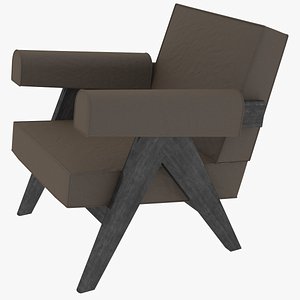 3D capitol complex armchair jeanneret model