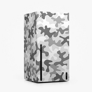 3D Xbox Series X Console Wrap Arctic Camo