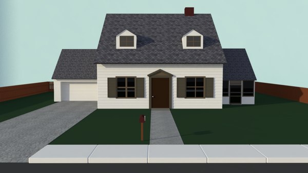 simple house 3d model