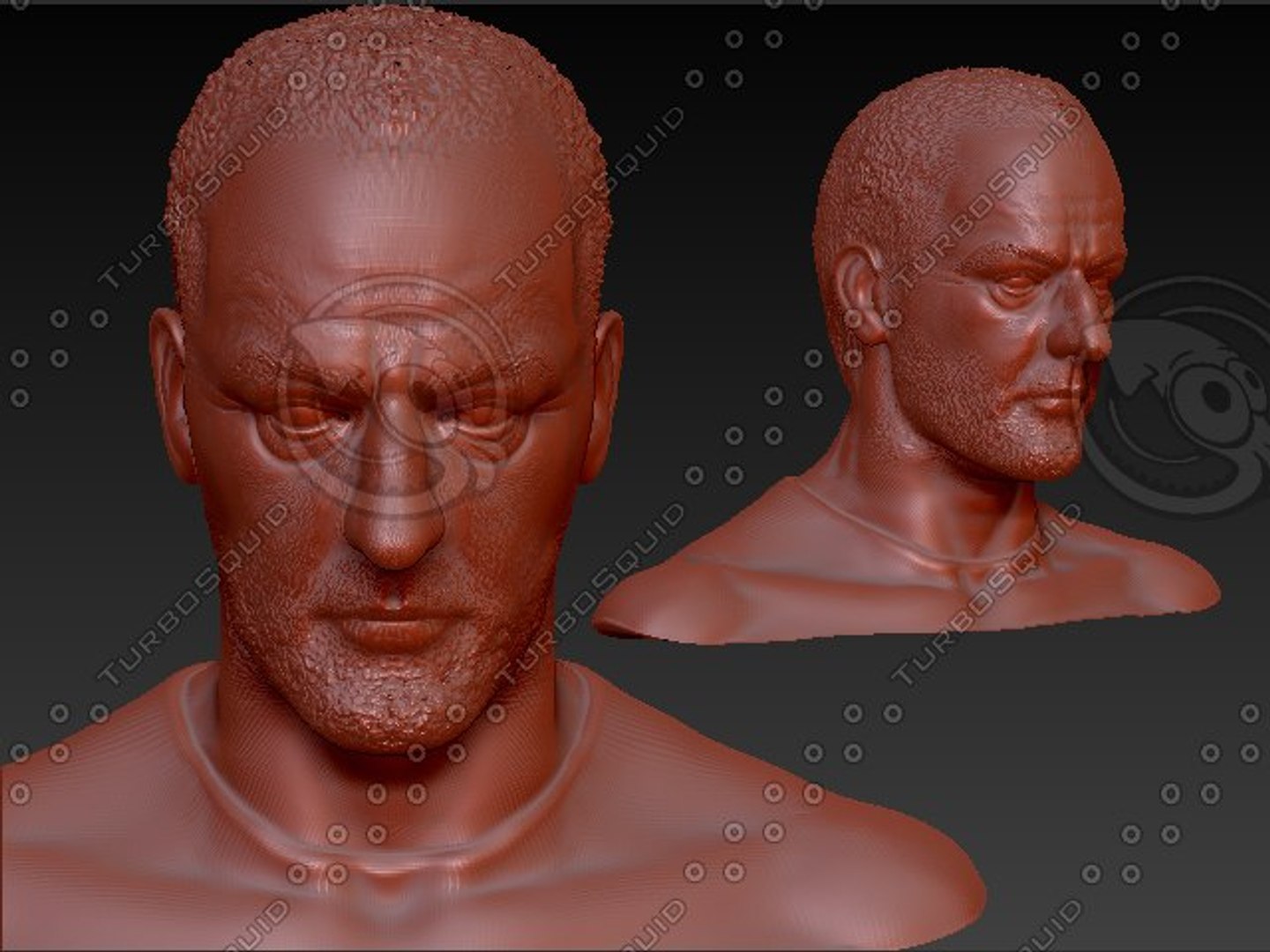 3d portrait jean reno model