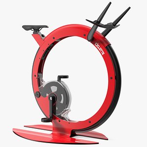3D Ciclotte Exercise Bike Red Rigged