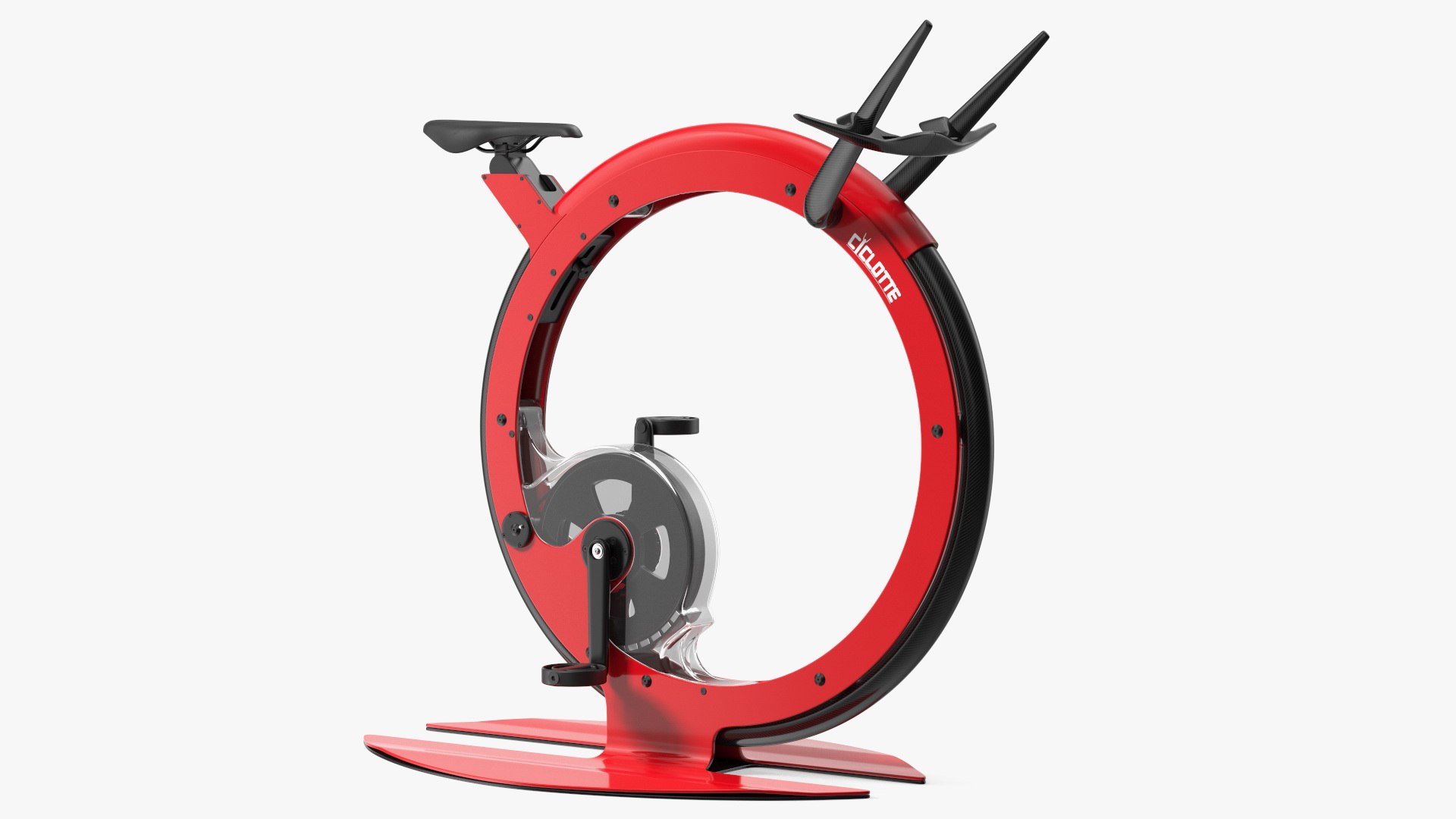 Ciclotte Exercise Bike Red Rigged 3D model preview