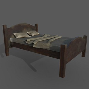 Old dirty bed