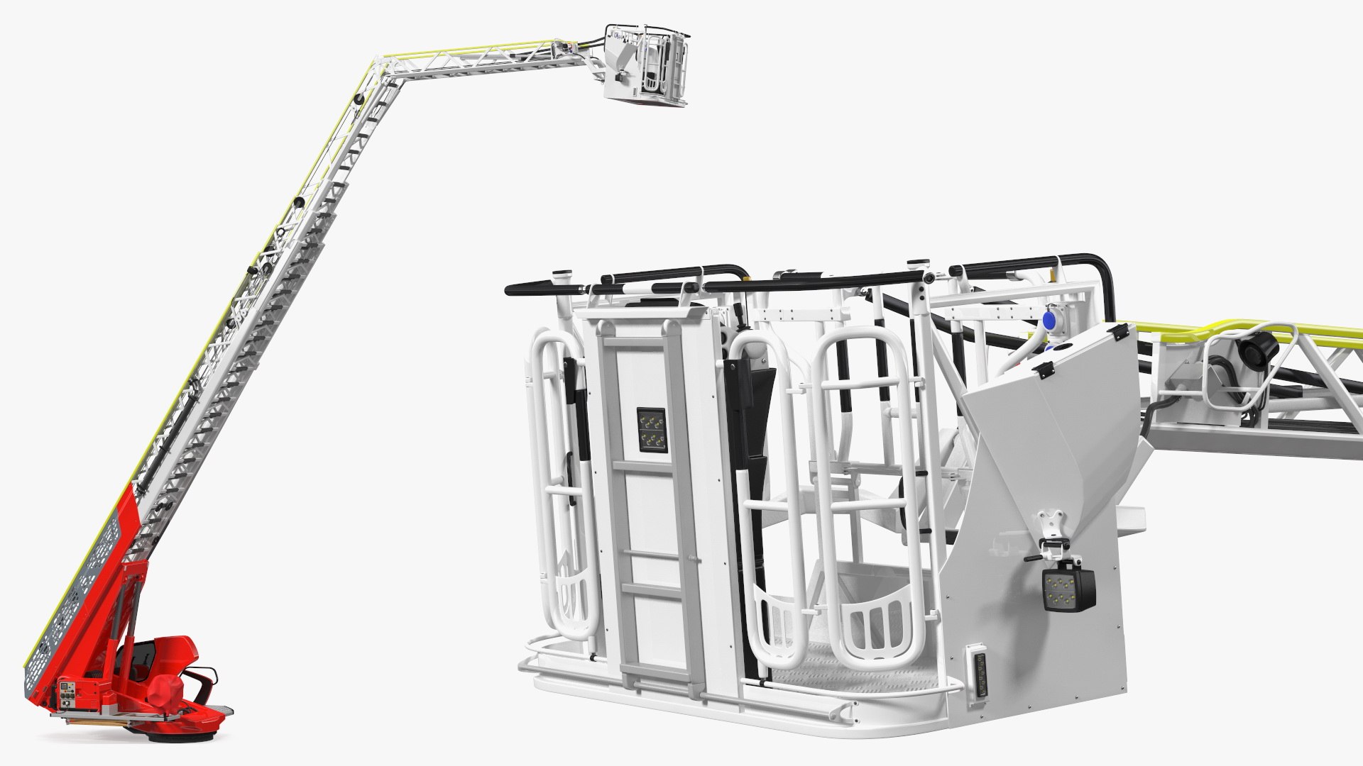 Turntable Ladder Unfolded 3D model preview
