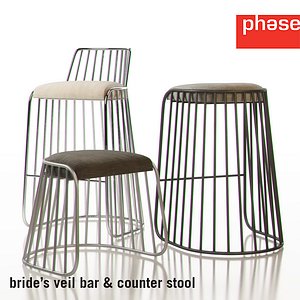 Phase Bride's Veil Bar & Counter Stool