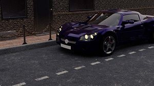 3D opel speedster high-poly 3D model