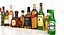 liquor bottles 3D