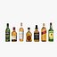 liquor bottles 3D