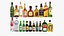 liquor bottles 3D