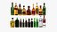 liquor bottles 3D