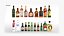 liquor bottles 3D