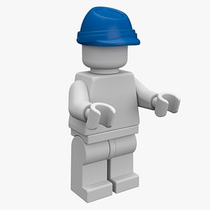 3D Lego Detailed 3D Scan Hat and Minifigure model