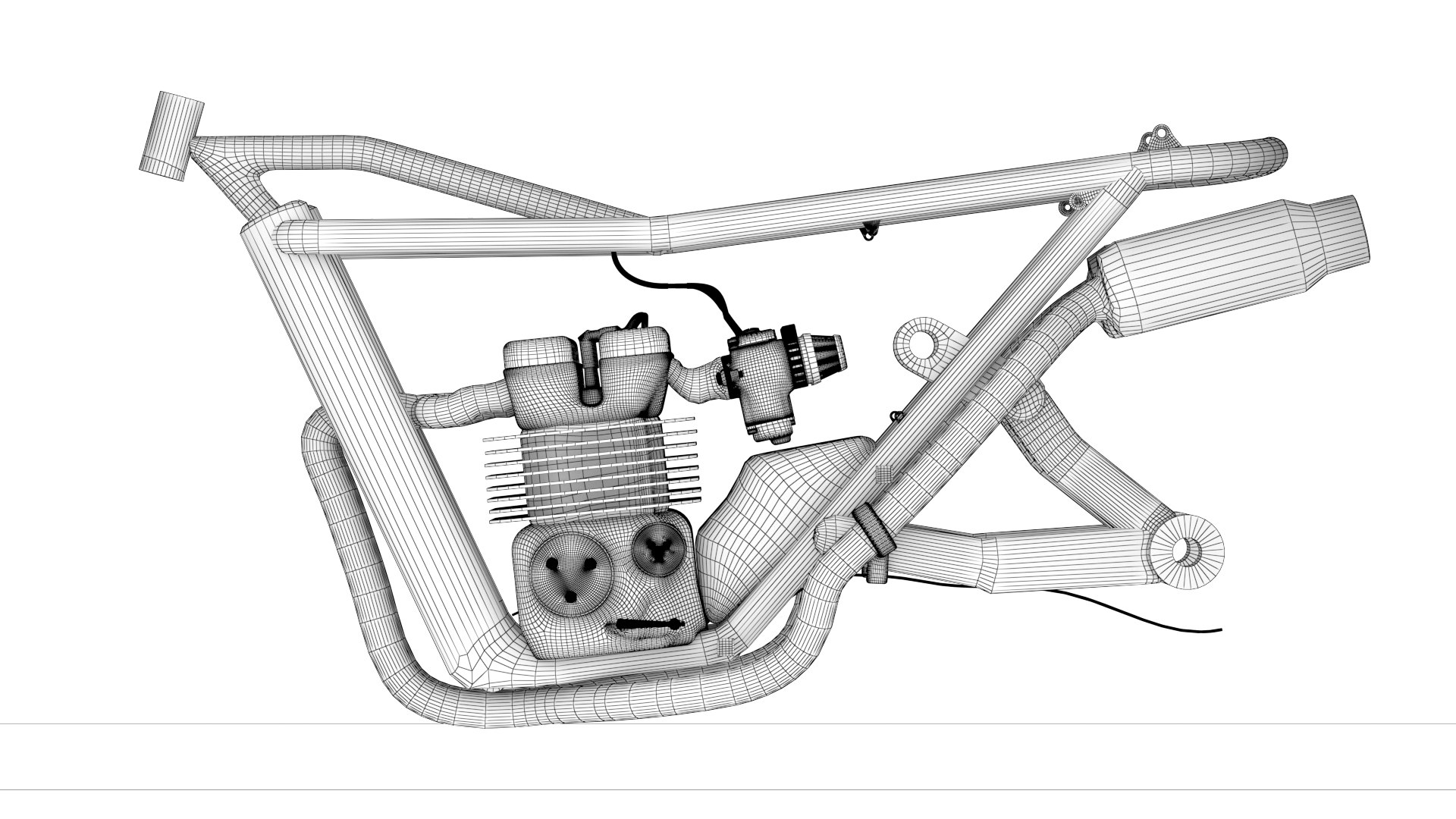 Motorcycle Base 3 3D Model - TurboSquid 2364665